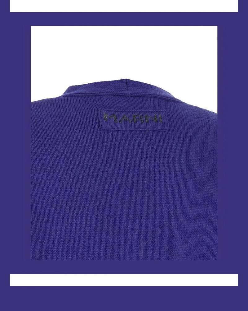 Marni Cardigan in blue, Virgin Wool — view 4