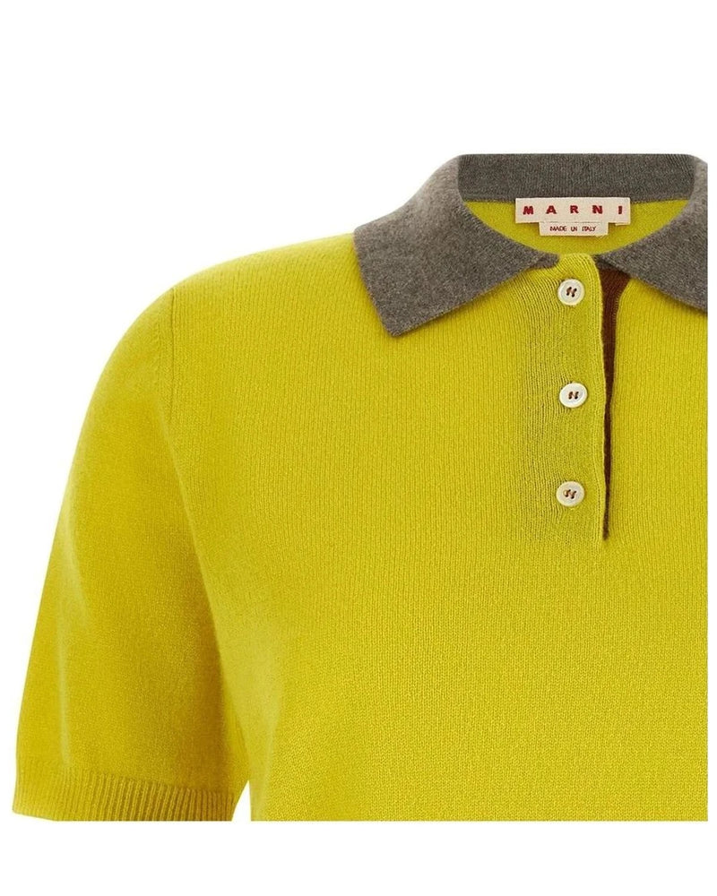 Marni Polo in yellow, Cashmere — view 3