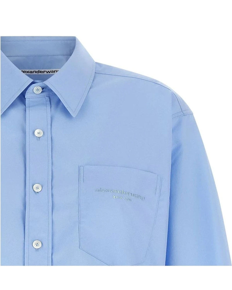 Alexander Wang Dress Shirt in blue, Cotton — view 3