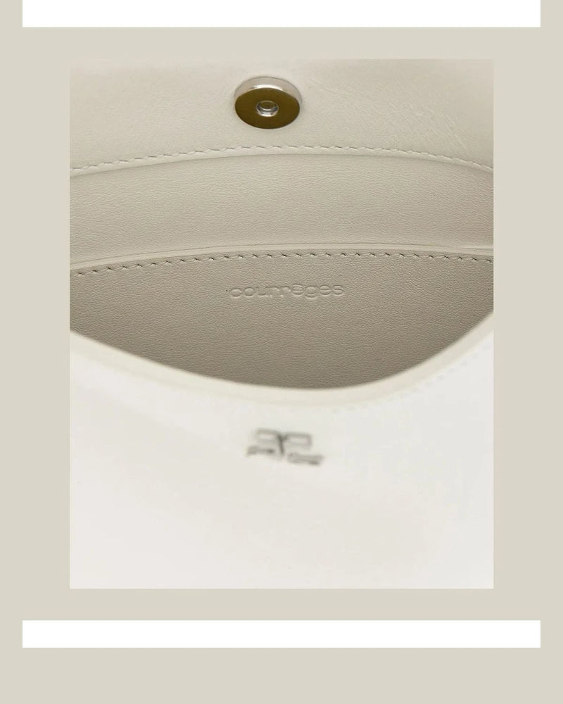 Courrèges Shoulder Bag in white, Calfskin Leather — view 4