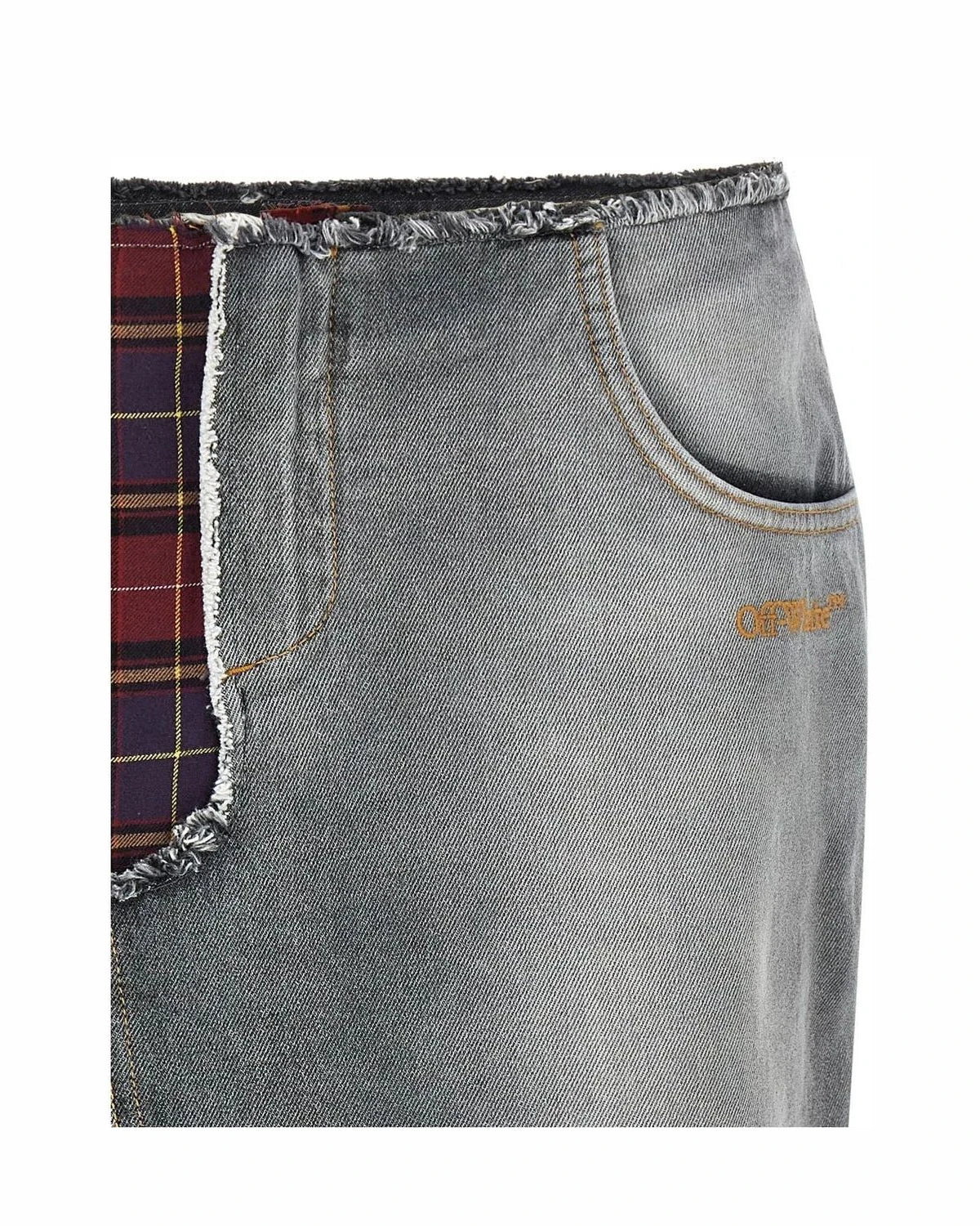 Off-White Skirt in multicolor, Cotton — view 3