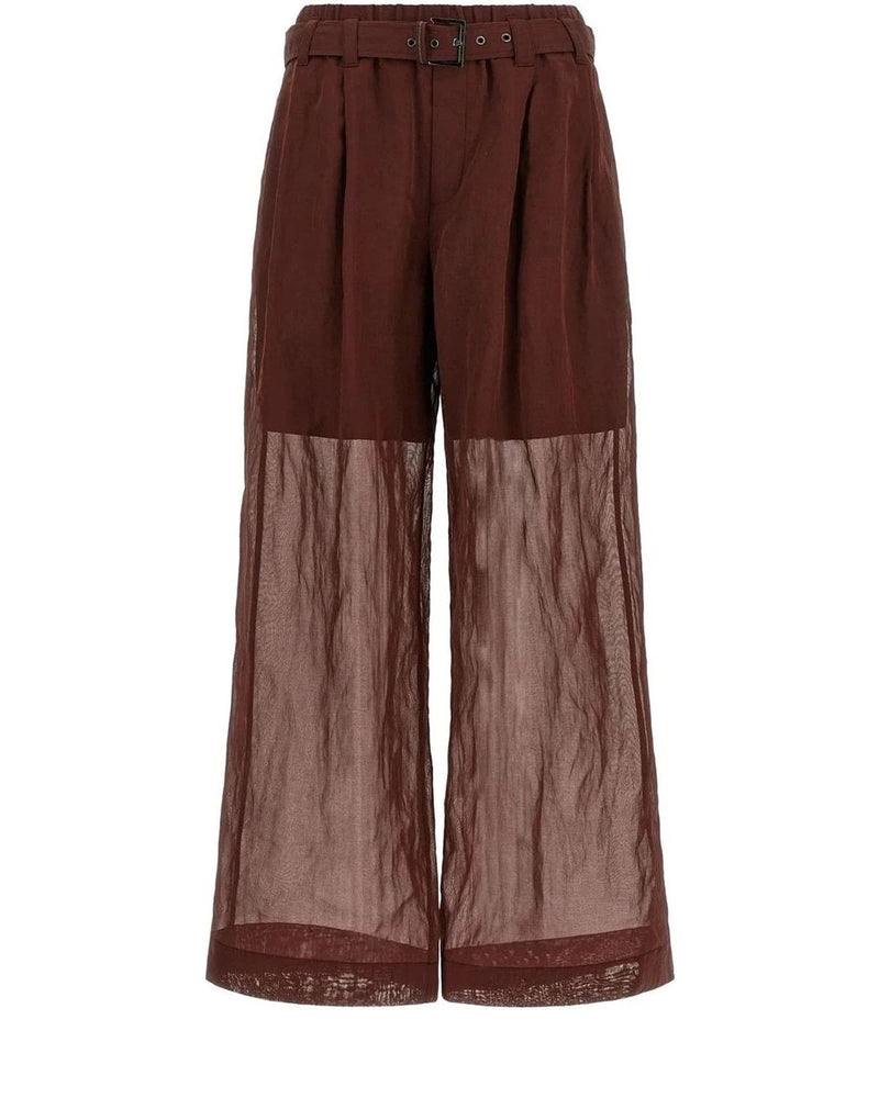 Brunello Cucinelli Palazzo Pant in red, Cotton