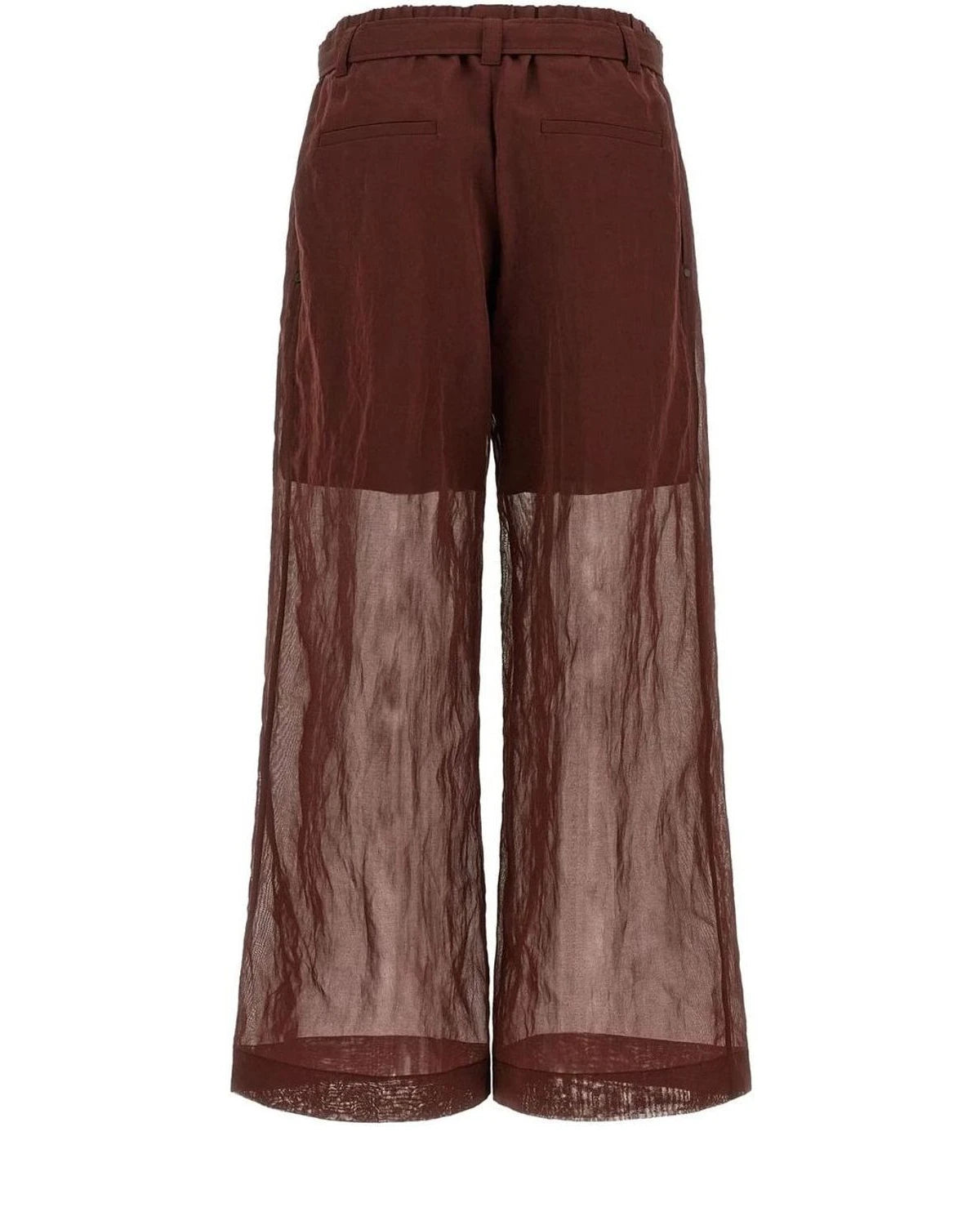 Brunello Cucinelli Palazzo Pant in red, Cotton — view 2