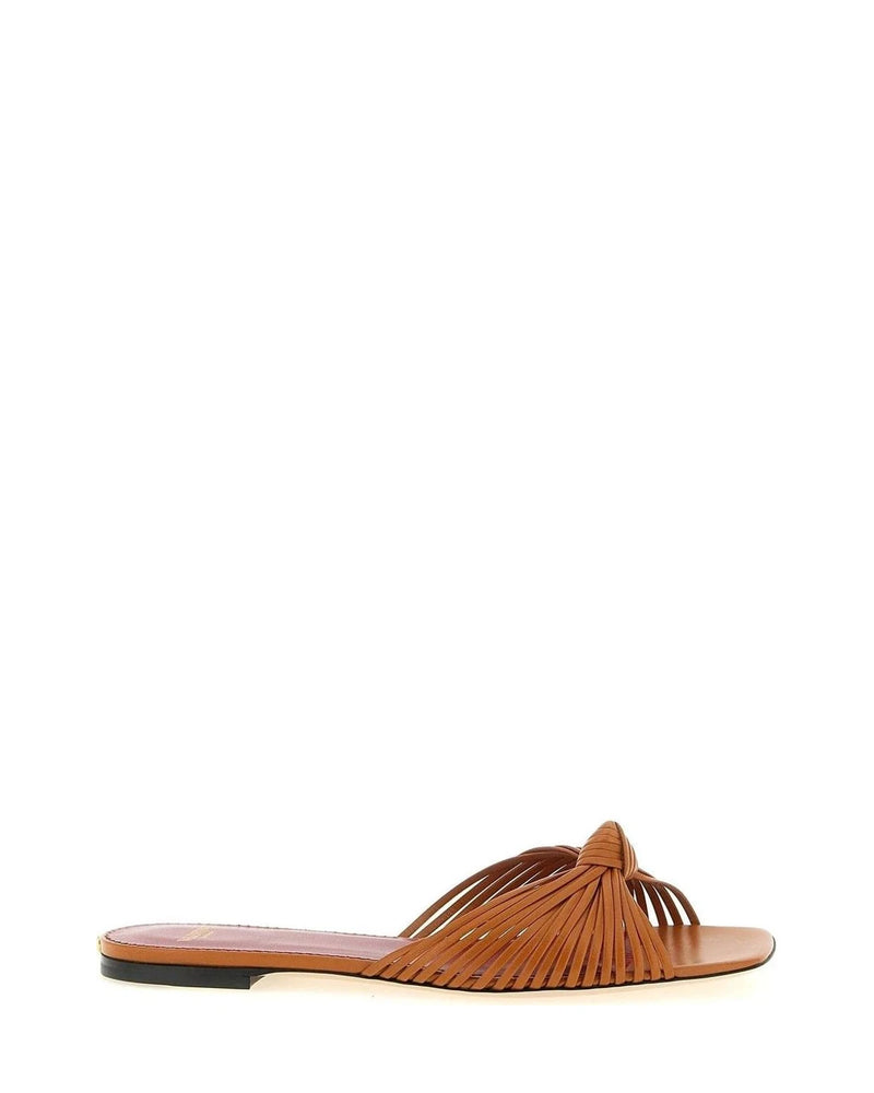 Valentino Garavani Slides in brown, Goat Leather