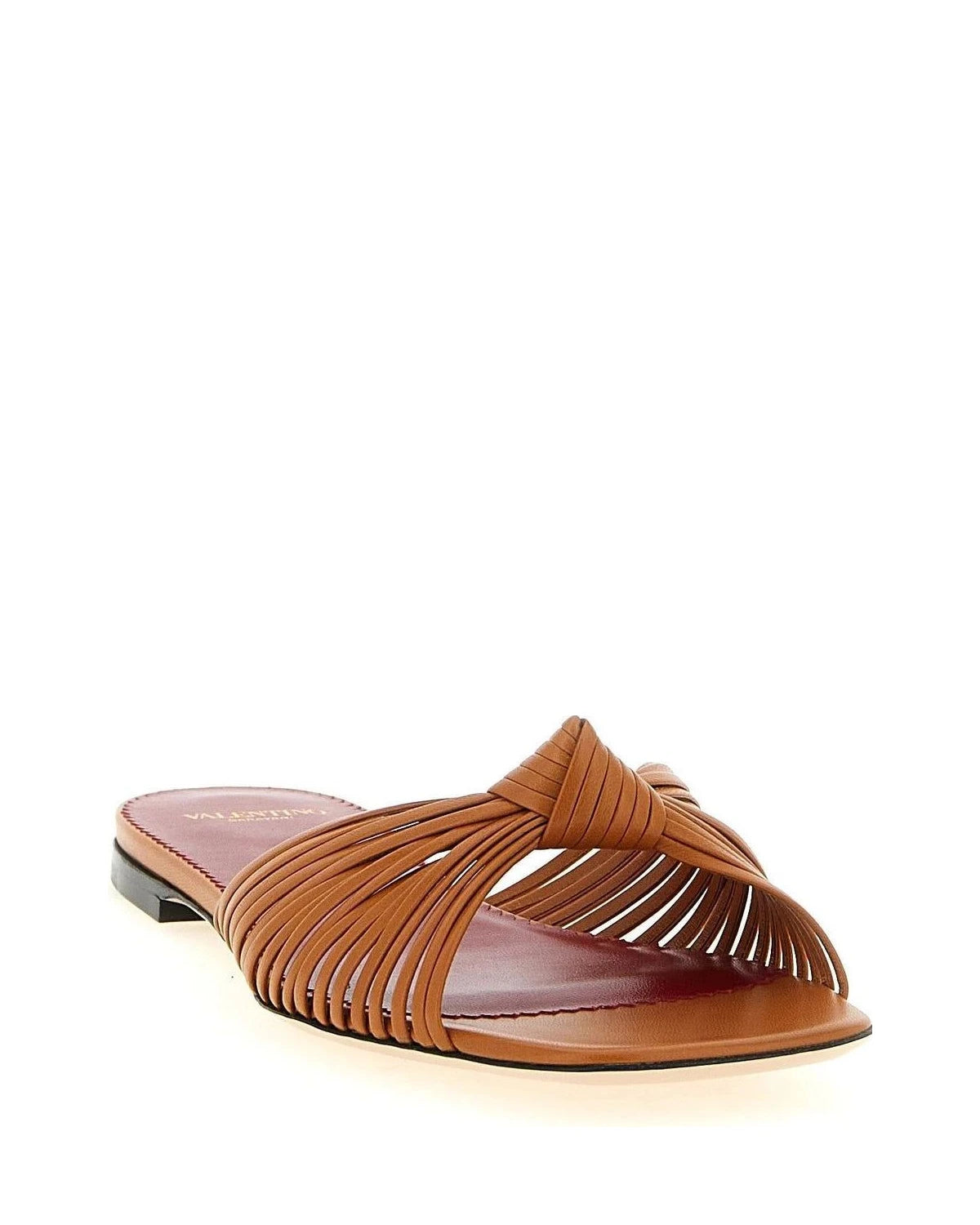 Valentino Garavani Slides in brown, Goat Leather — view 2