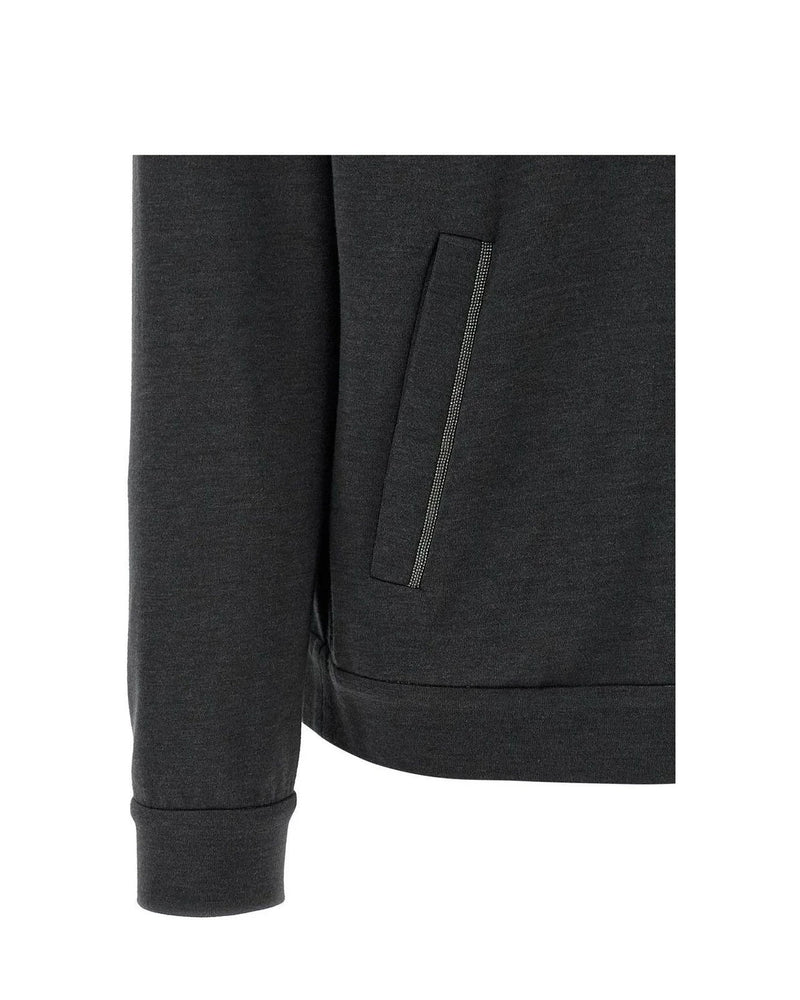 Brunello Cucinelli Hoodie in gray, Cotton — view 4