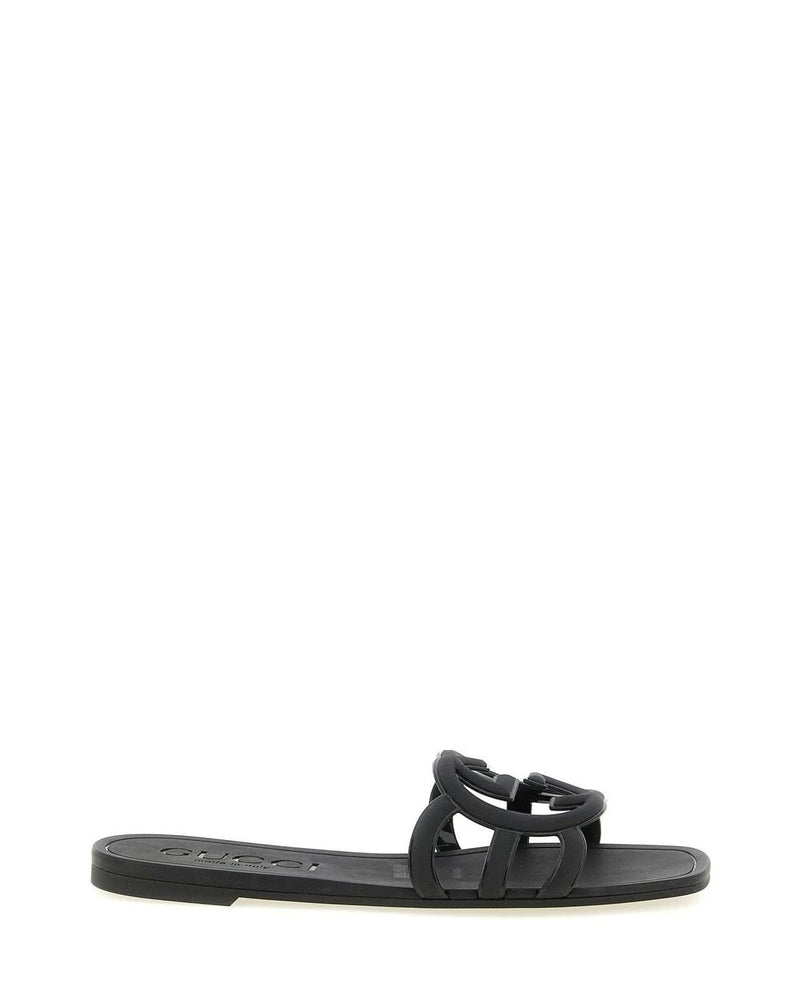 Gucci Slides in black, Rubber