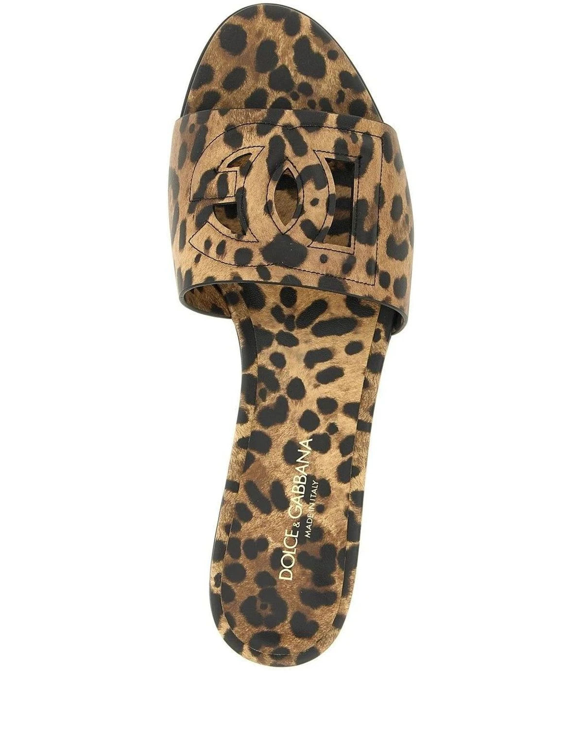 Dolce & Gabbana Slides in brown, Calfskin Leather — view 4
