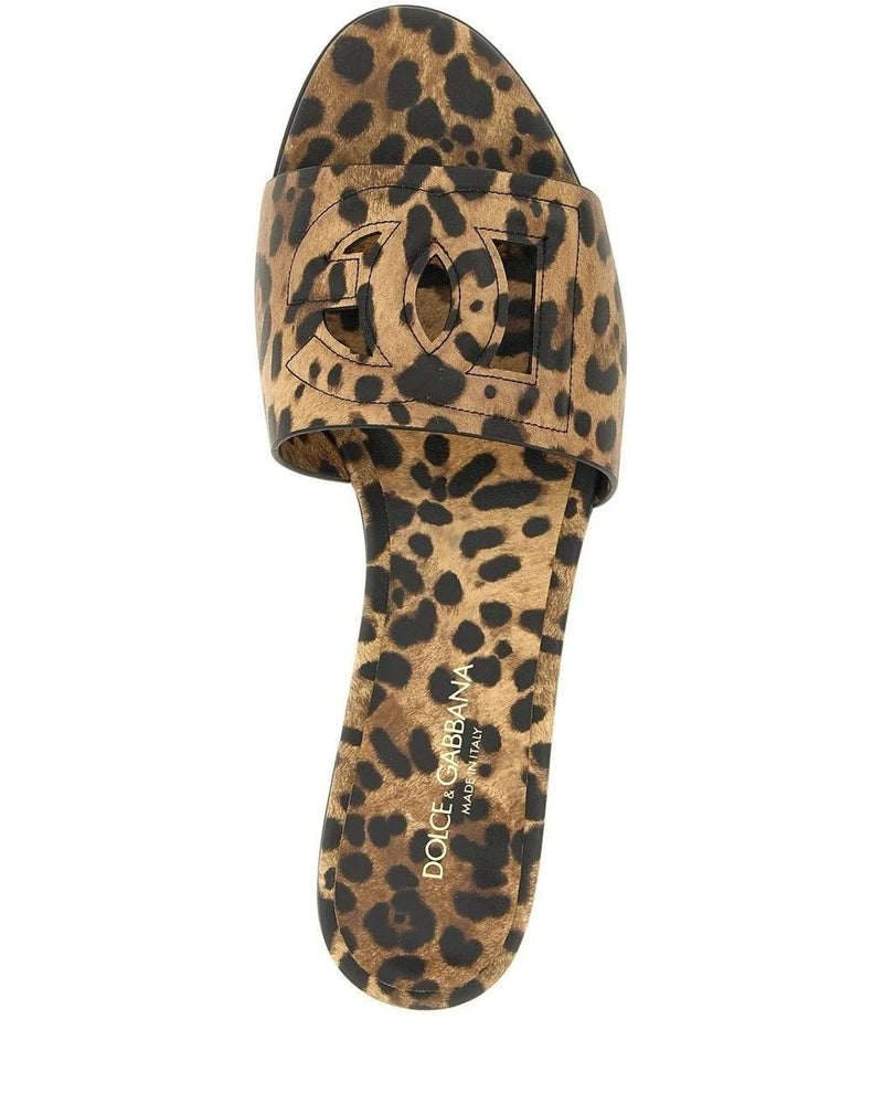 Dolce & Gabbana Slides in brown, Calfskin Leather — view 4