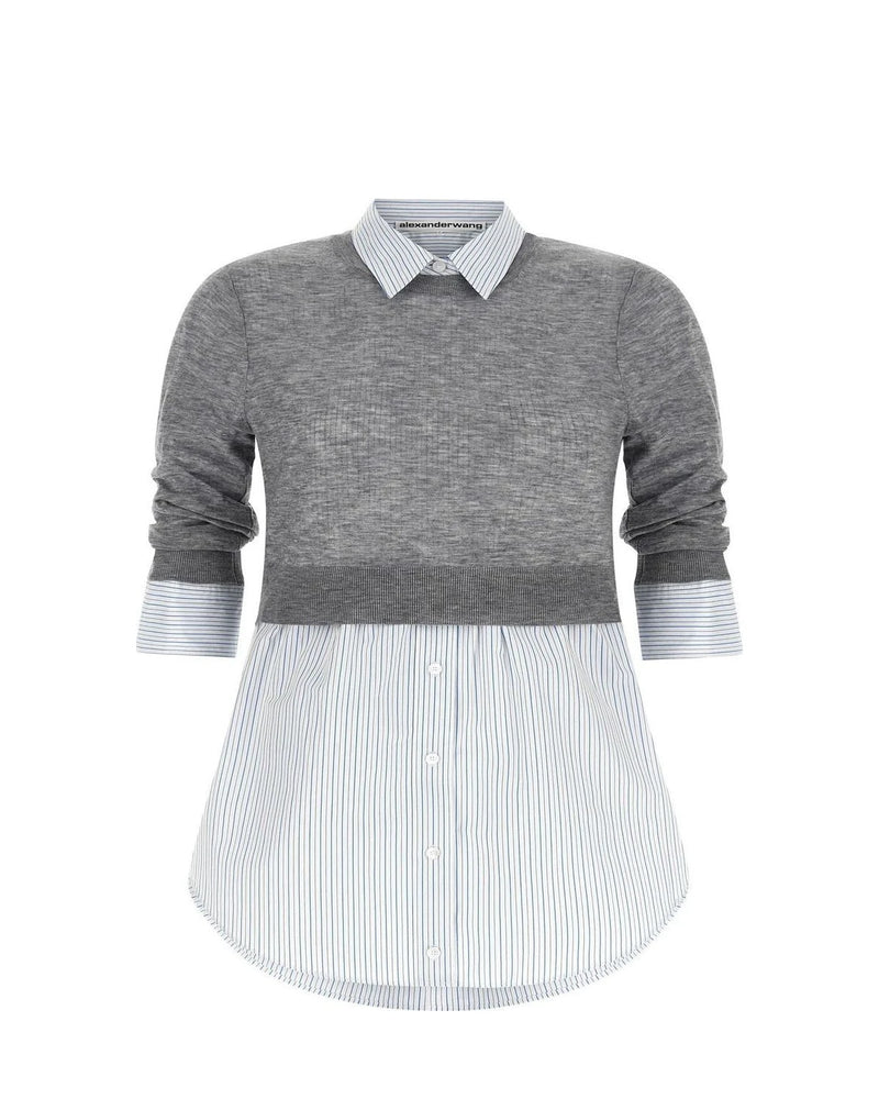 Alexander Wang Dress Shirt in gray, Wool