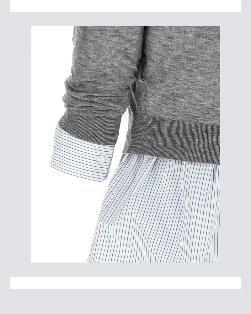 Alexander Wang Dress Shirt in gray, Wool — view 4