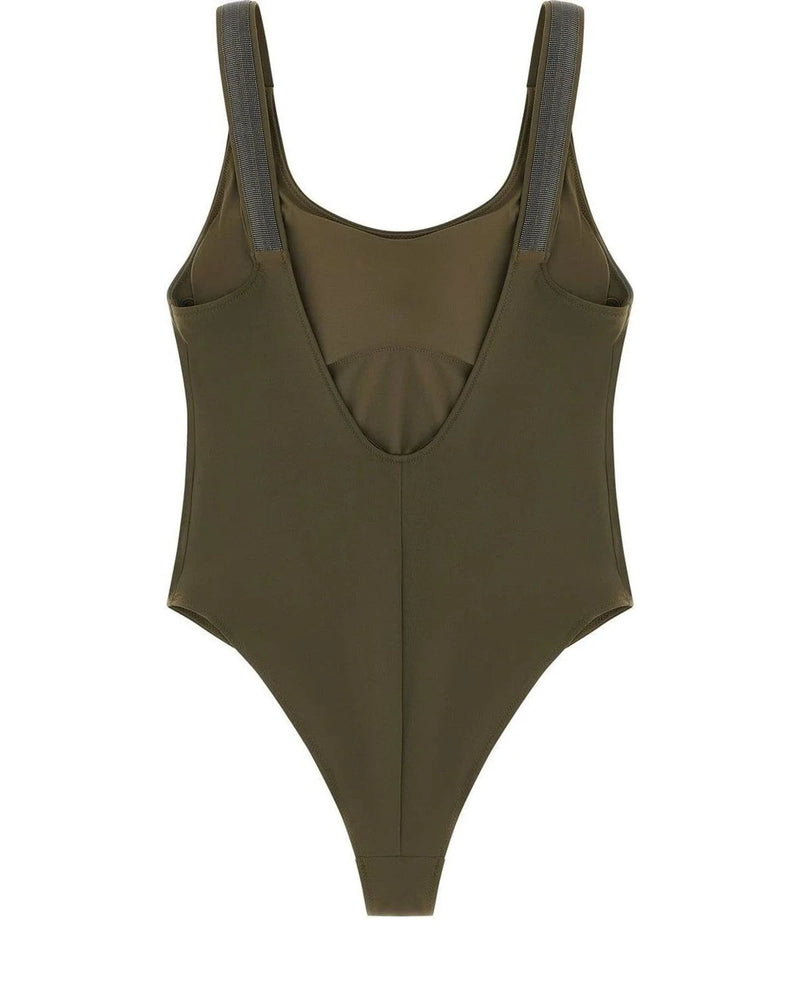Brunello Cucinelli One-Piece Swimsuit in green, Polyamide — view 2