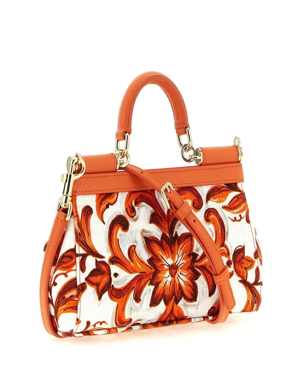 Dolce & Gabbana Satchel Bag in orange, Cotton — view 2