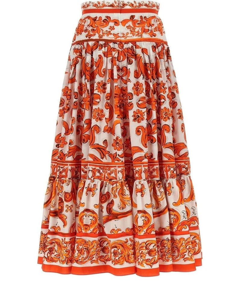 Dolce & Gabbana Skirt in orange, Cotton — view 2