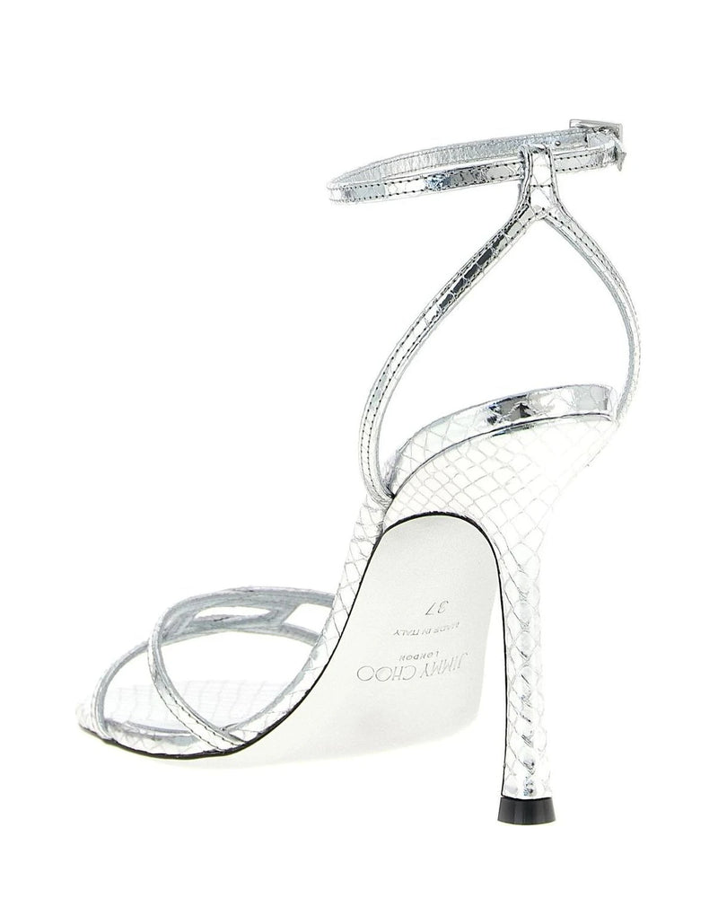Jimmy Choo Sandals in silver, Leather — view 3