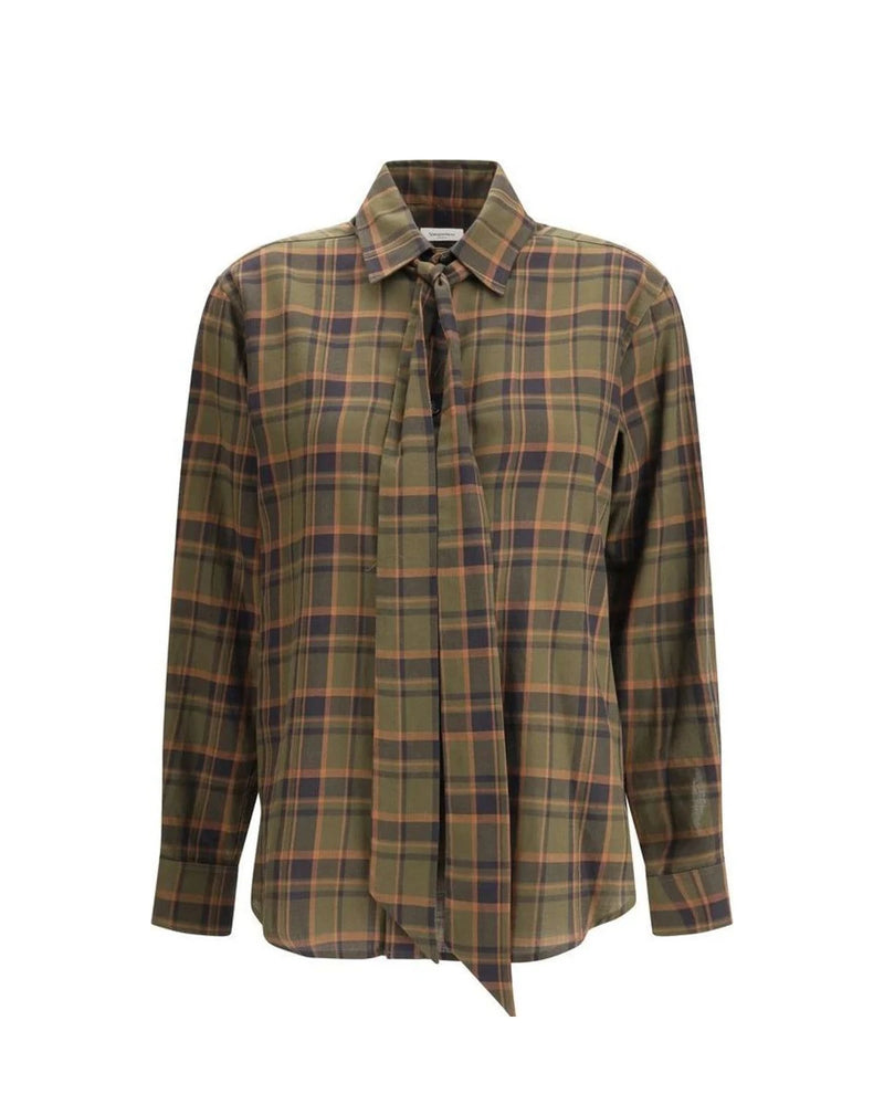 Saint Laurent Blouse in green, Cotton