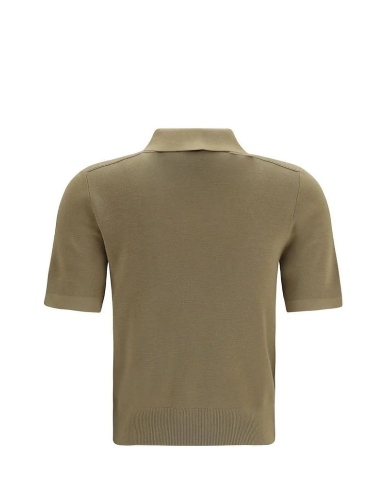 Burberry Henley Shirt in beige, Merino Wool — view 2
