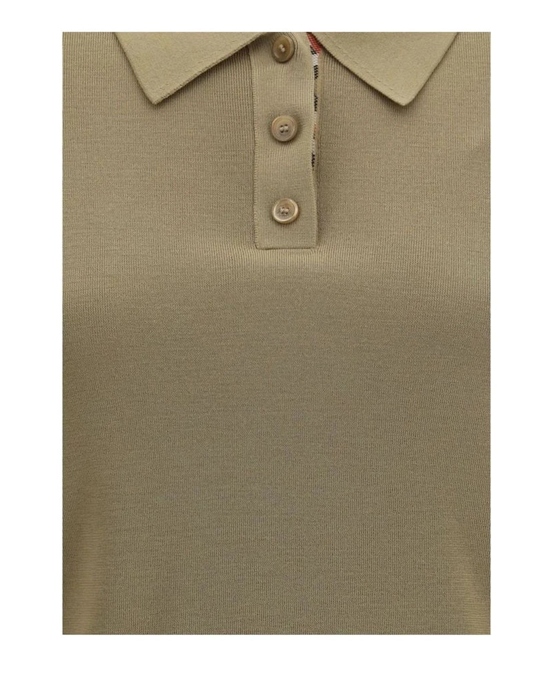 Burberry Henley Shirt in beige, Merino Wool — view 3