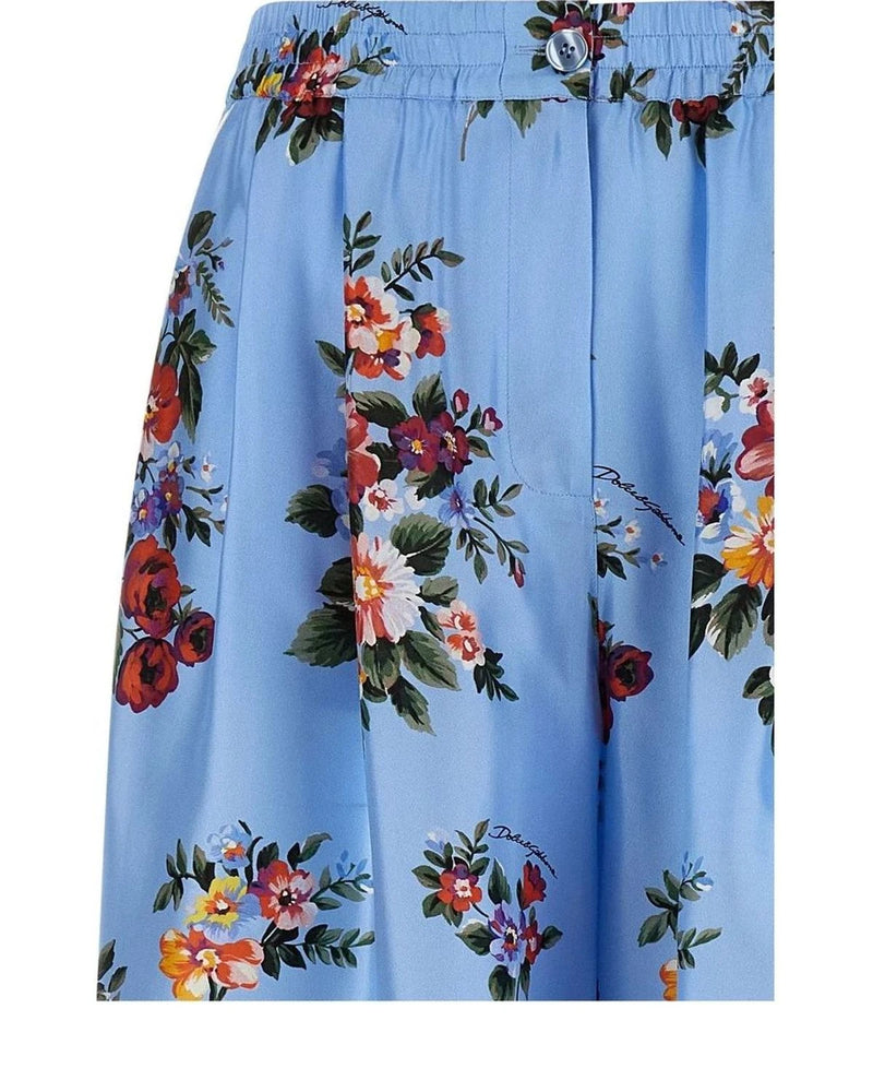 Dolce & Gabbana Palazzo Pant in blue, Silk — view 4
