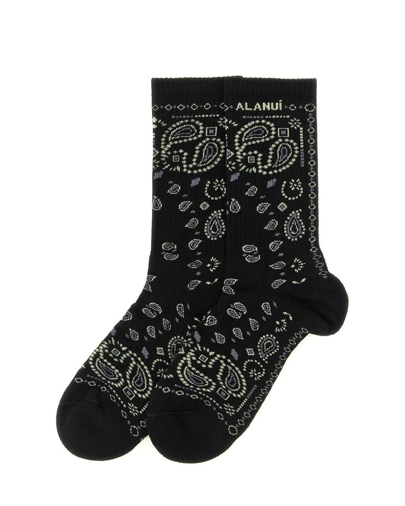 Alanui Crew Sock in black, Cotton — view 2