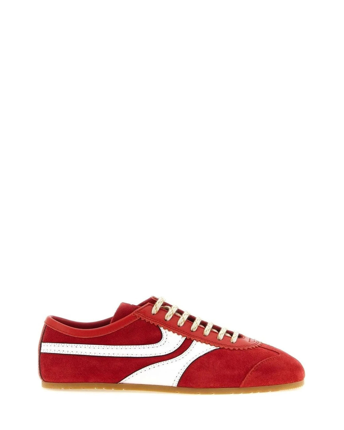 Dries Van Noten Sneakers in red, Calfskin Leather