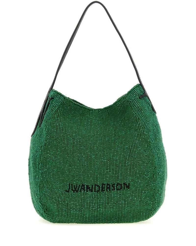 JW Anderson Hobo Bag in green, Leather