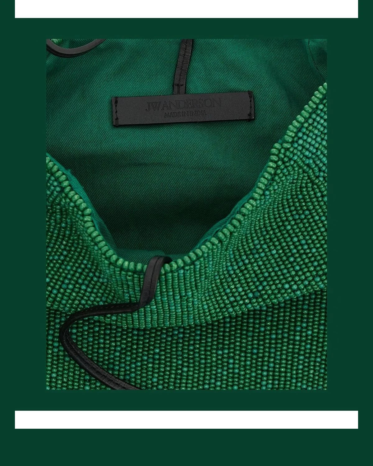 JW Anderson Hobo Bag in green, Leather — view 4