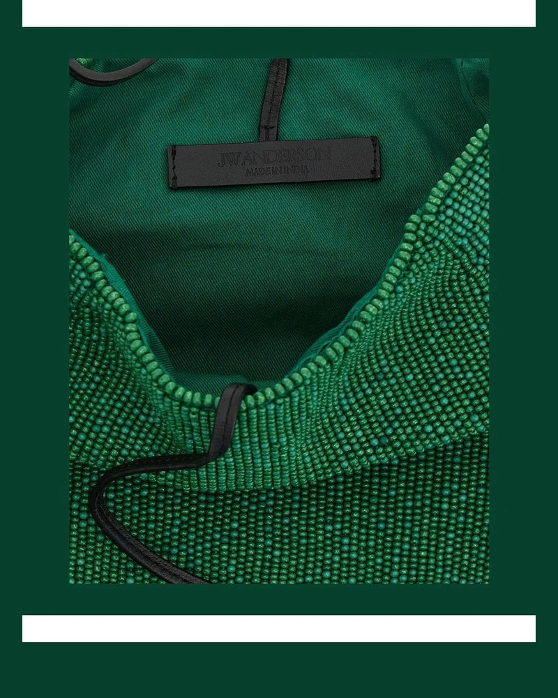 JW Anderson Hobo Bag in green, Leather — view 4