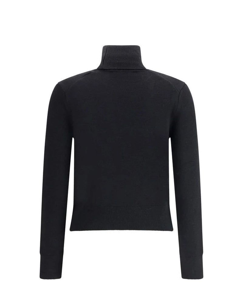Ami Paris Sweater in black, Merino Wool — view 2