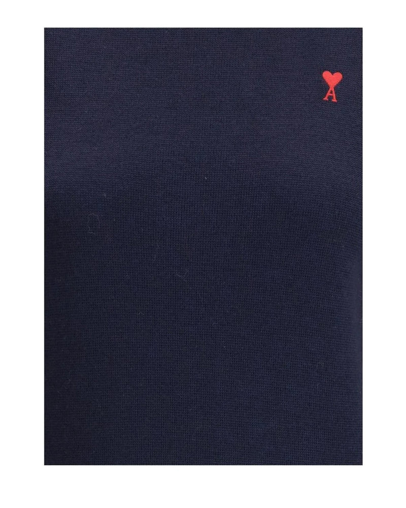 Ami Paris Sweater in blue, Merino Wool — view 3