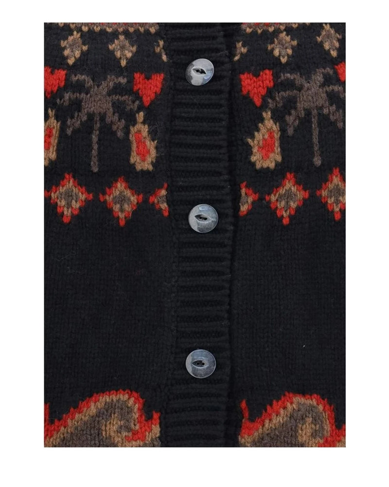 Alanui Cardigan in multicolor, Fleece Wool — view 3