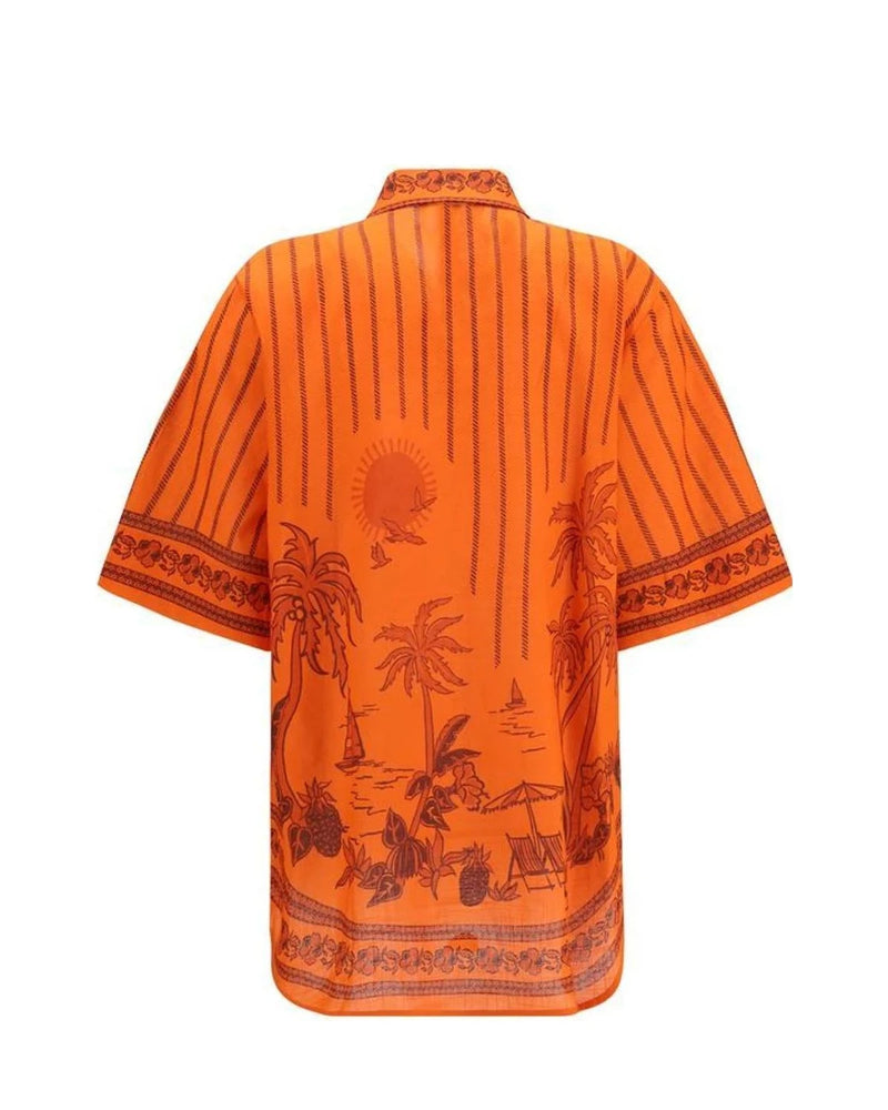 Alemais Dress Shirt in orange, Cotton — view 2