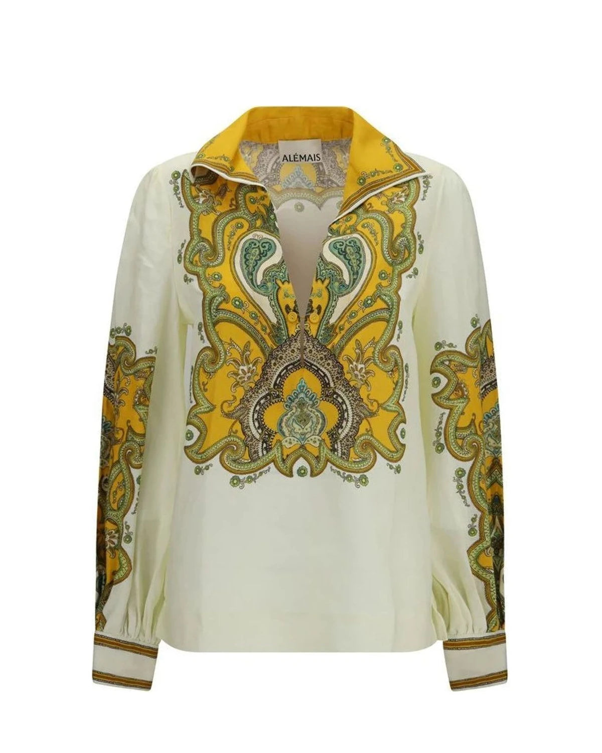 Alemais Blouse in beige, Linen