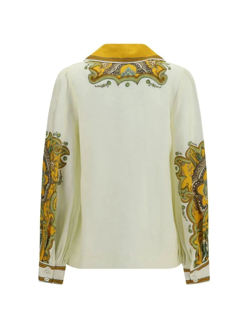 Alemais Blouse in beige, Linen — view 2