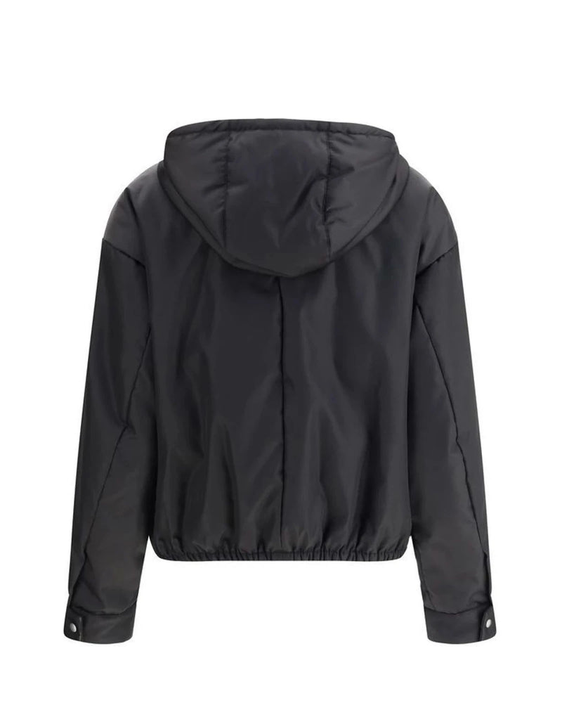 Prada Bomber Jacket in black, Recycled Polyamide — view 2