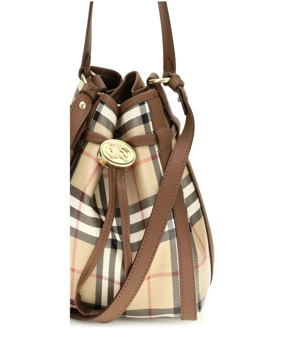 Burberry Bucket Bag in beige, Calf Leather — view 4