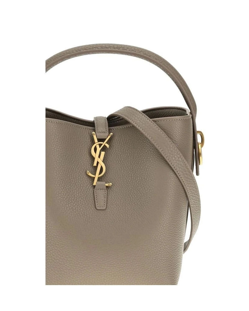 Saint Laurent Bucket Bag in beige, Calf Leather — view 4