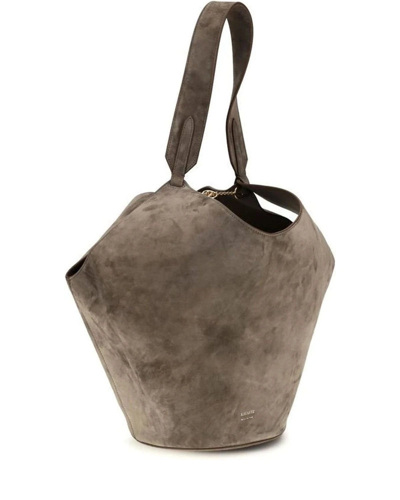 Khaite Bucket Bag in beige, Calf Leather — view 2