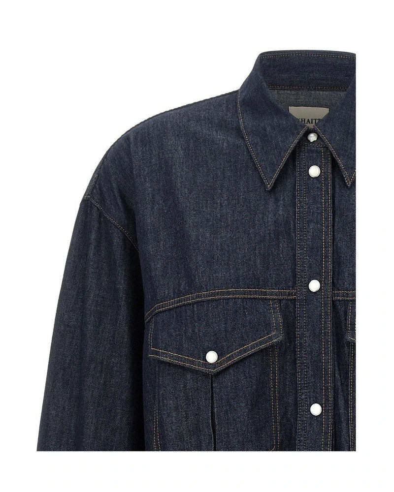 Khaite Dress Shirt in blue, Cotton — view 3