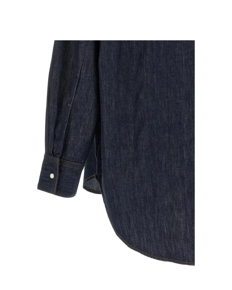 Khaite Dress Shirt in blue, Cotton — view 4