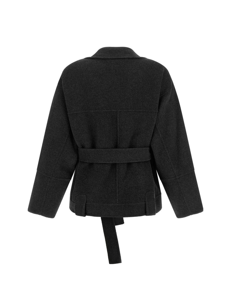 Khaite Bolero Jacket in gray, Wool — view 2