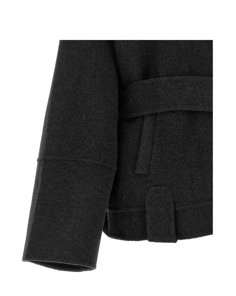 Khaite Bolero Jacket in gray, Wool — view 4