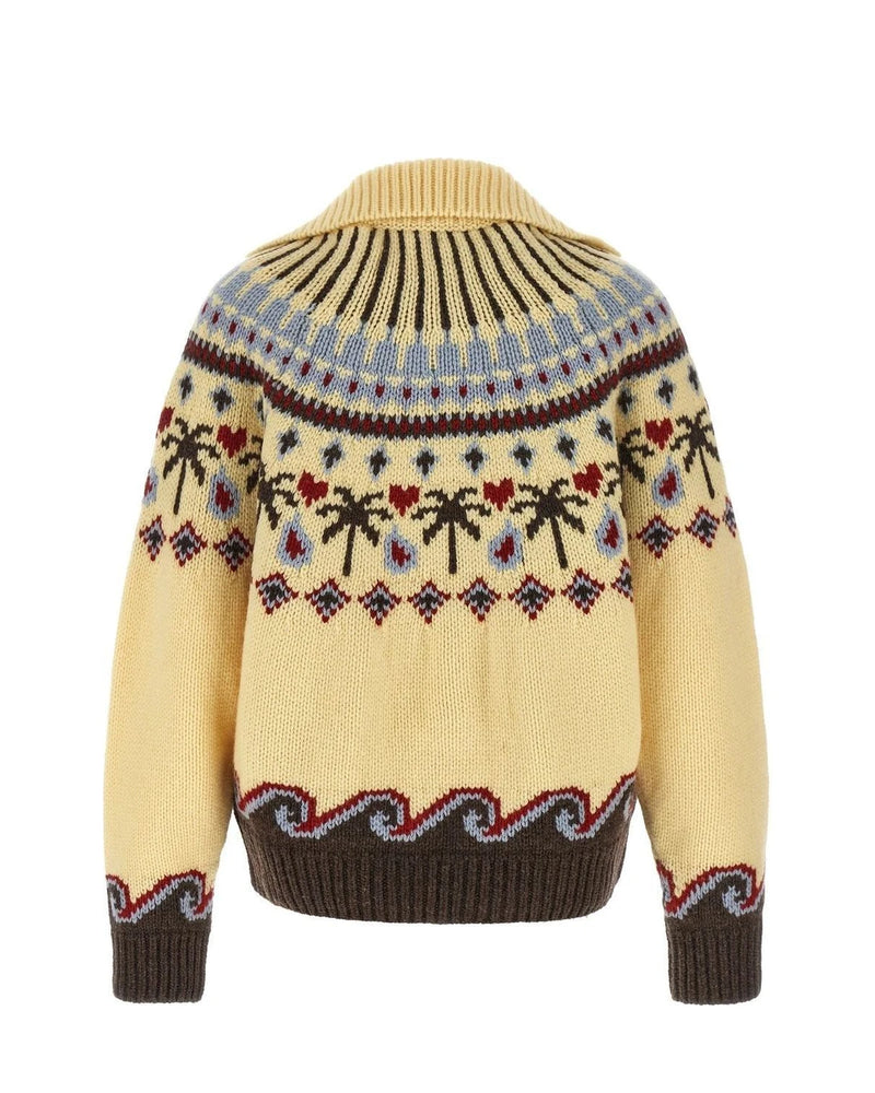 Alanui Cardigan in multicolor, Virgin Wool — view 2