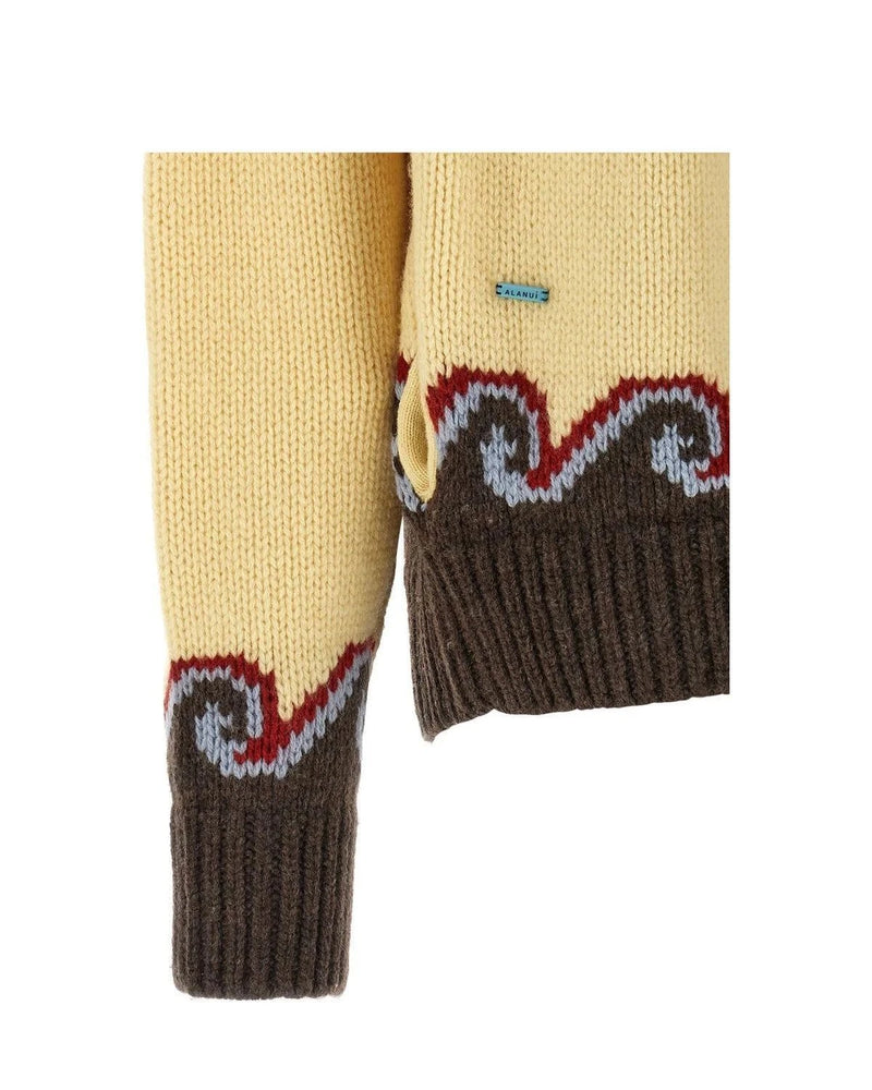 Alanui Cardigan in multicolor, Virgin Wool — view 4