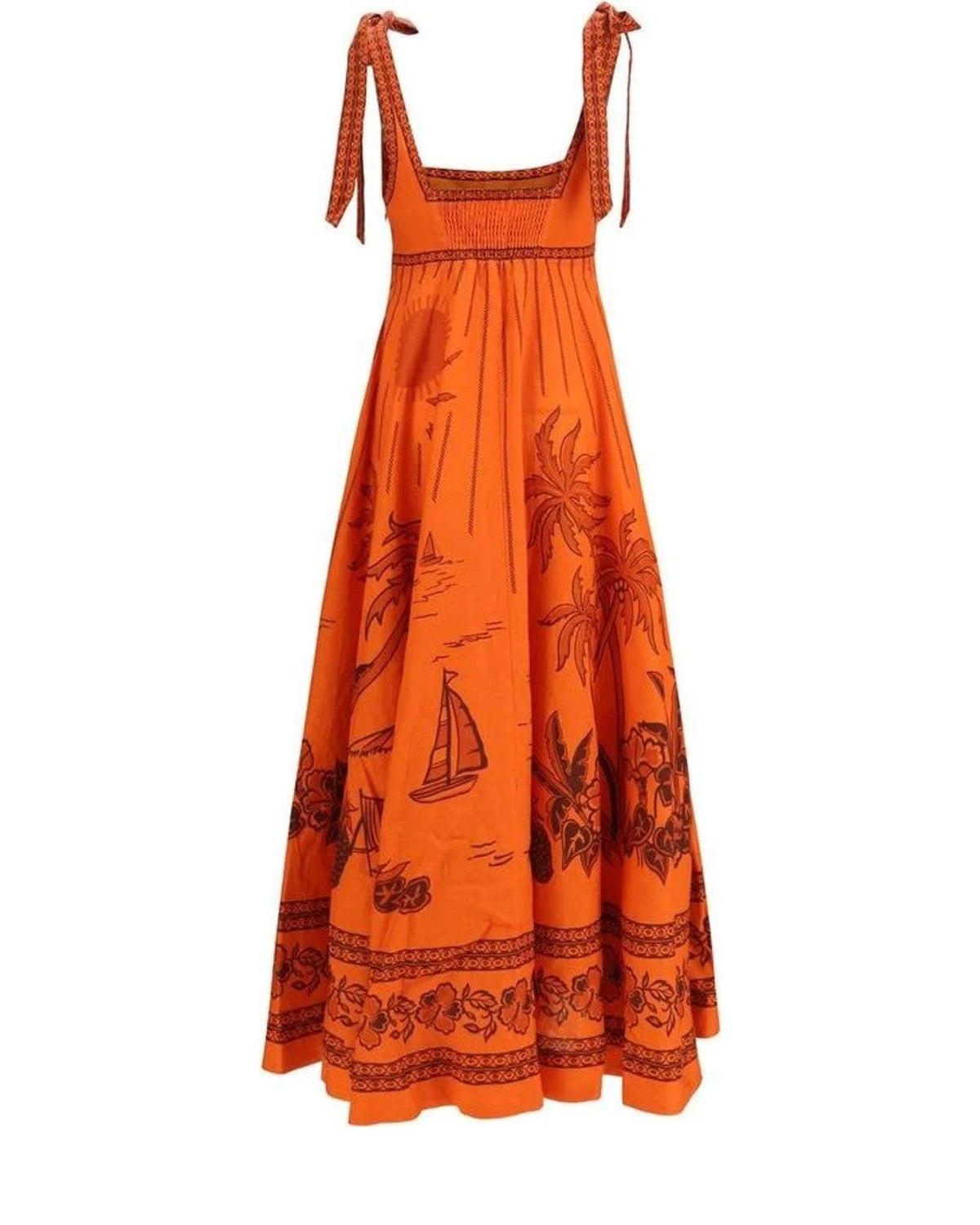 Alemais Dresse in orange, Linen — view 2