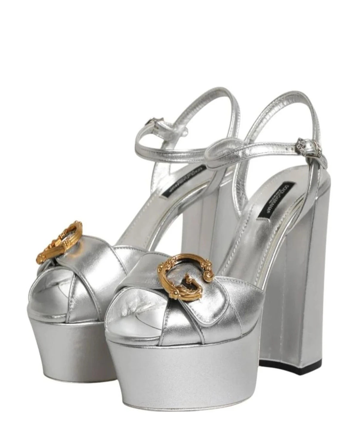 Dolce & Gabbana Sandals in silver, Leather
