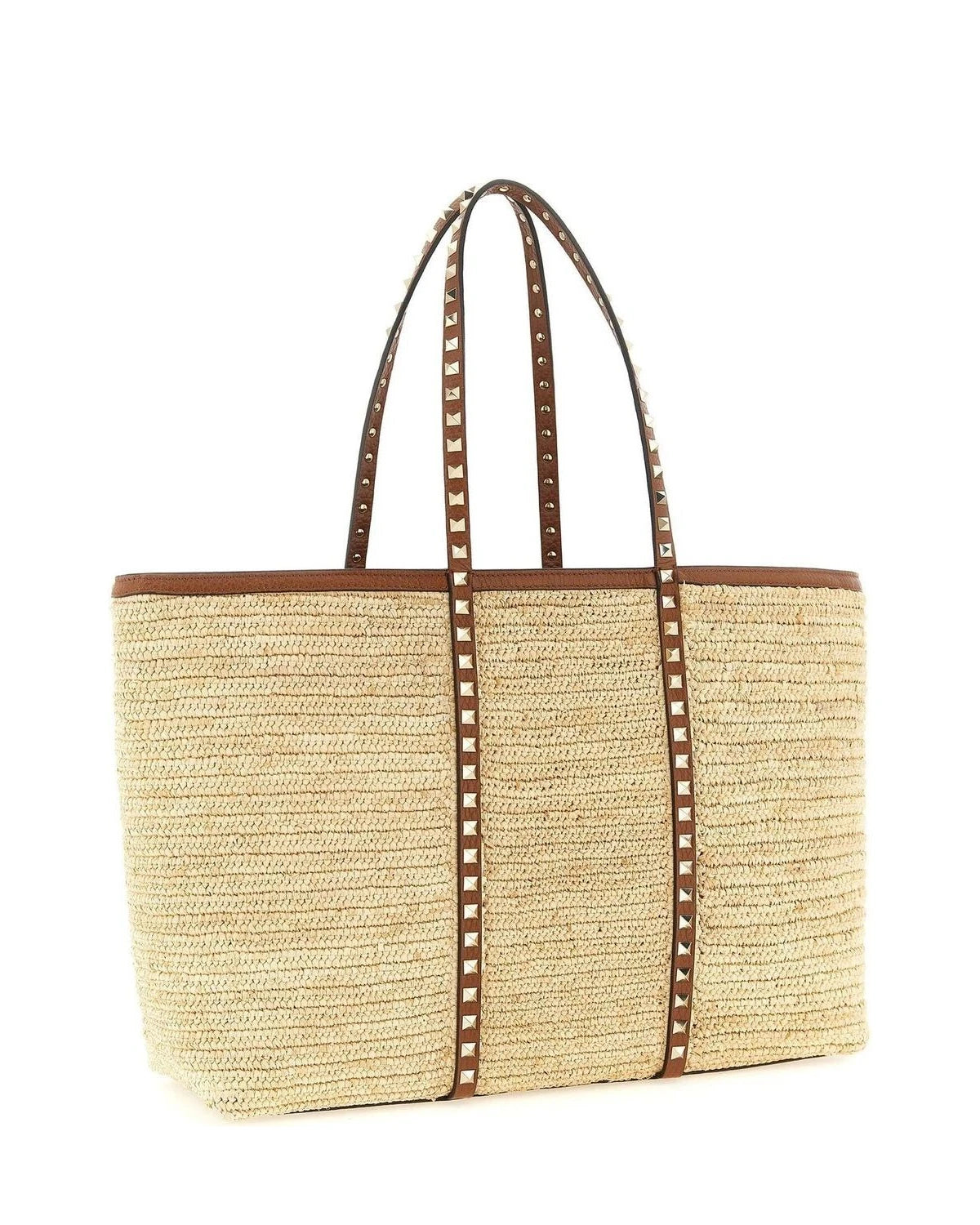 Valentino Garavani Shopping Tote in beige, Straw — view 2