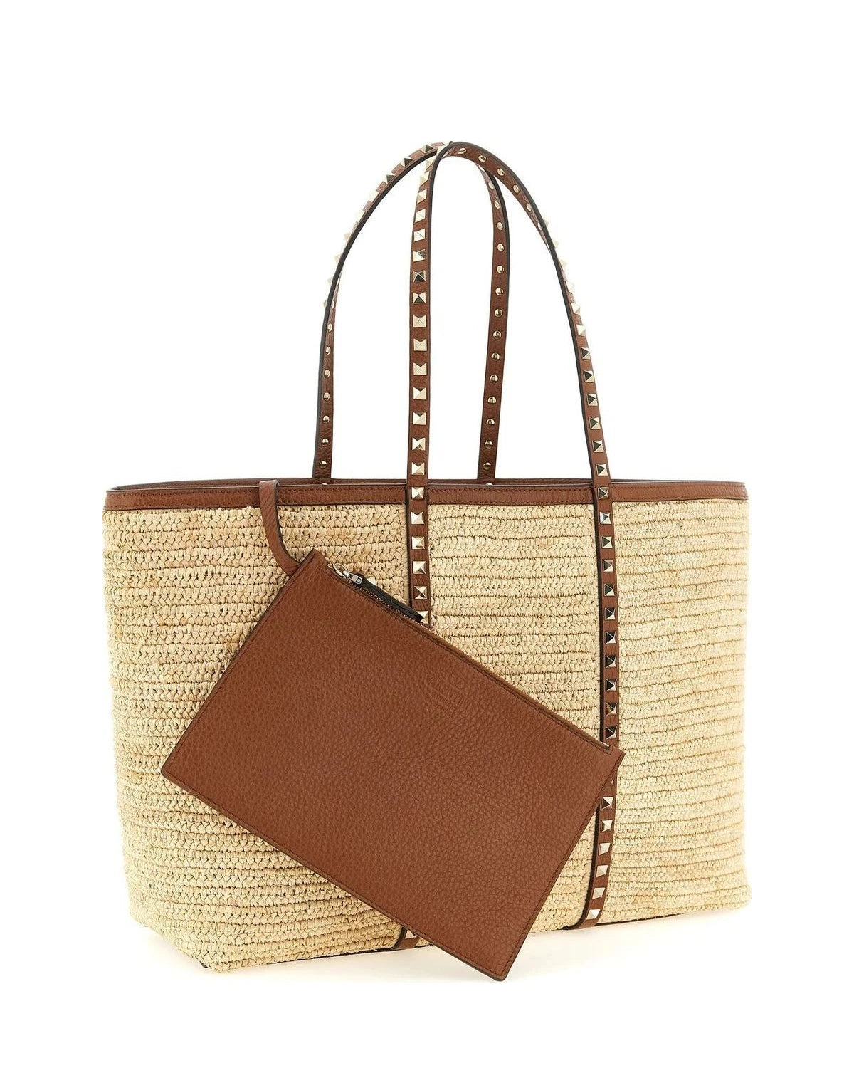 Valentino Garavani Shopping Tote in beige, Straw — view 3