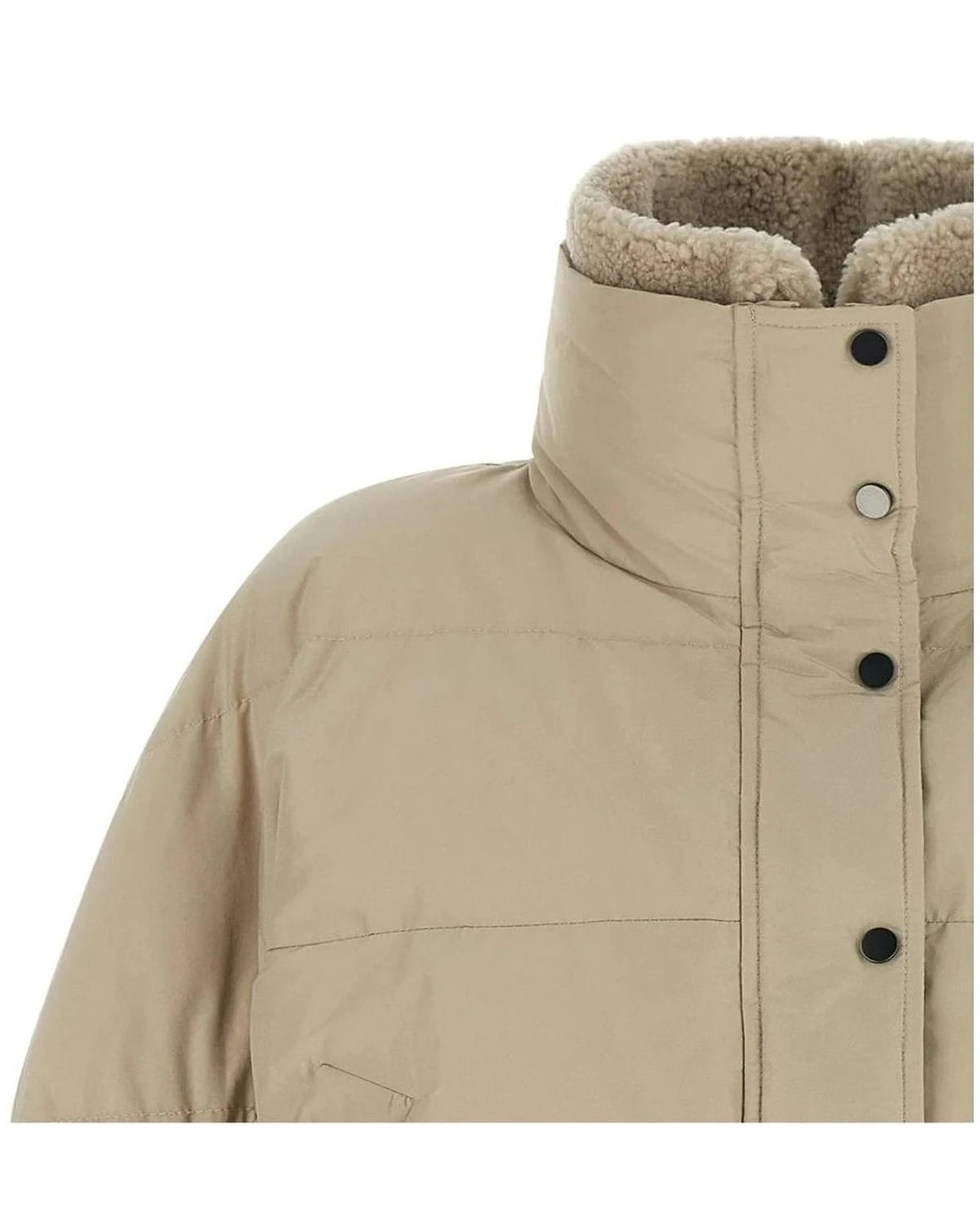 Brunello Cucinelli Puffer Jacket in beige, Cotton — view 3