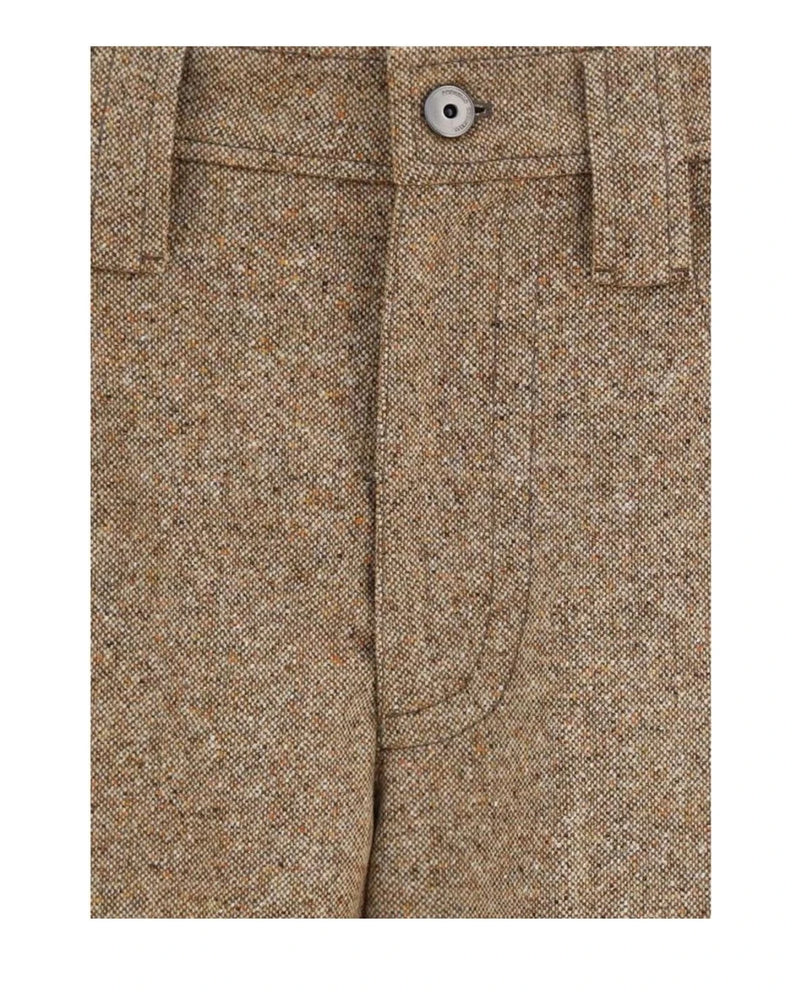 Brunello Cucinelli Palazzo Pant in beige, Merino Wool — view 3